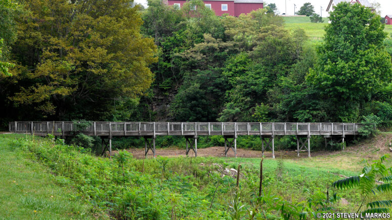 Bridge over the South Fork Dam's spillway, Johnstown Flood National Memorial