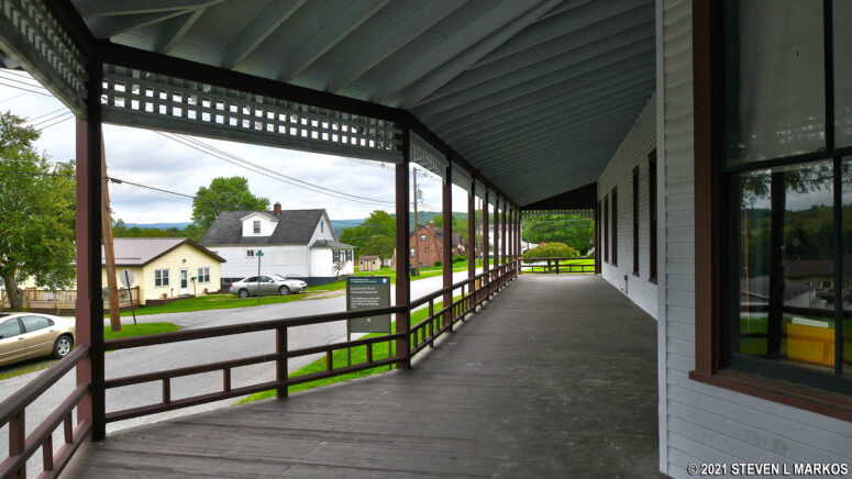 View from the front porch of the South Fork Fishing and Hunting Club's clubhouse in St. Michael, Johnstown Flood National Memorial