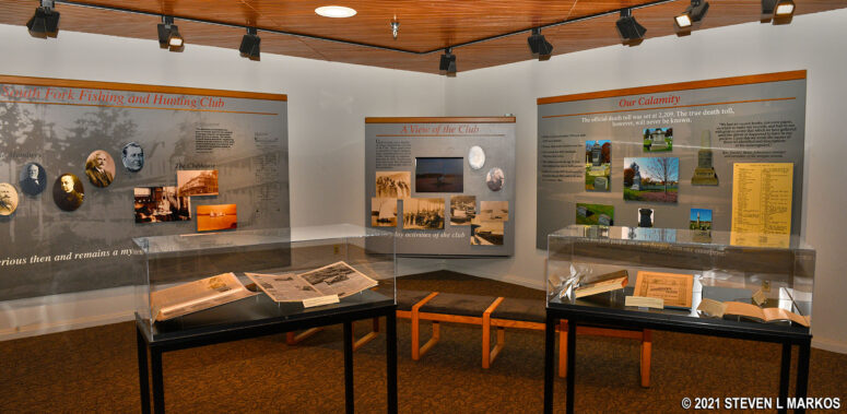 Exhibits at the Johnstown Flood Museum inside the Visitor Center at Johnstown Flood National Memorial