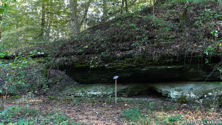 Cave shelter on the Sweetwater Branch Nature Trail