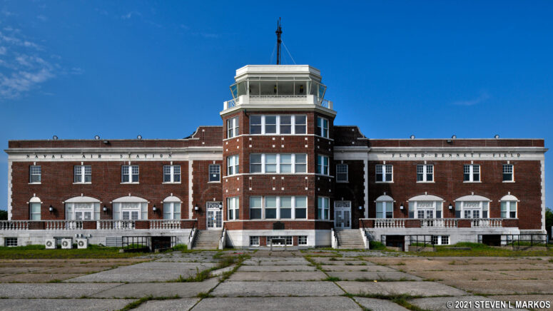 Back of the Ryan Visitor Center at Gateway National Recreation Area's Floyd Bennett Field