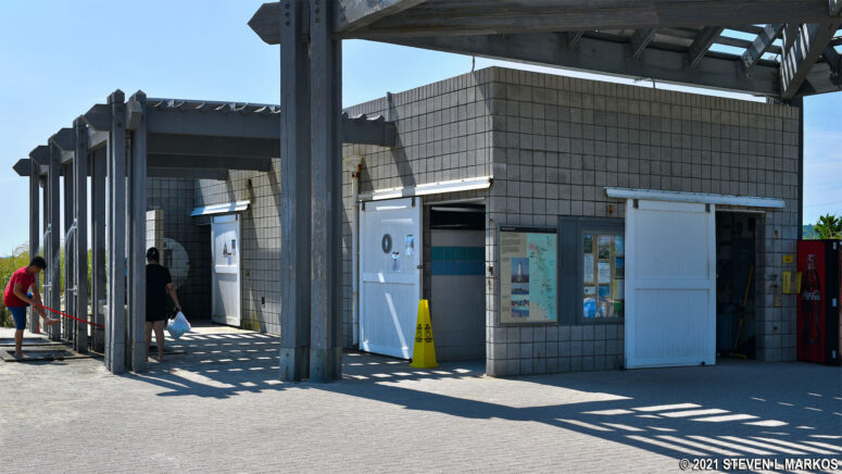 Bathhouse at Sandy Hook's Beach C in Gateway National Recreation Area