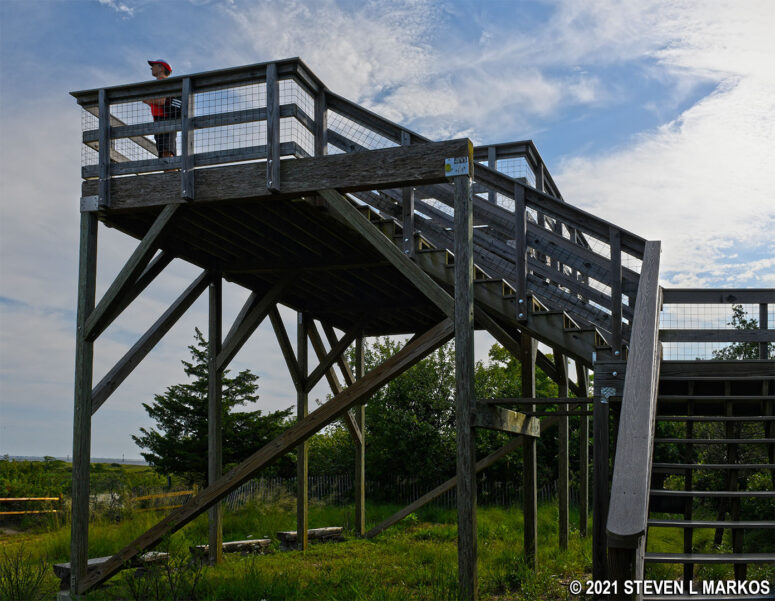 Observation deck at the north end of Sandy Hook at Fort Hancock, Gateway National Recreation Area
