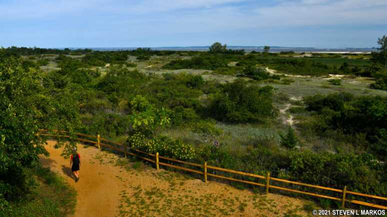 View from the observation deck on the north end of Sandy Hook, Gateway National Recreation Area