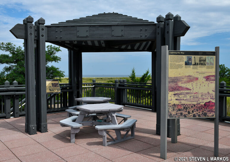 View of New York Harbor from the North Beach picnic area in the Sandy Hook unit of Gateway National Recreation Area