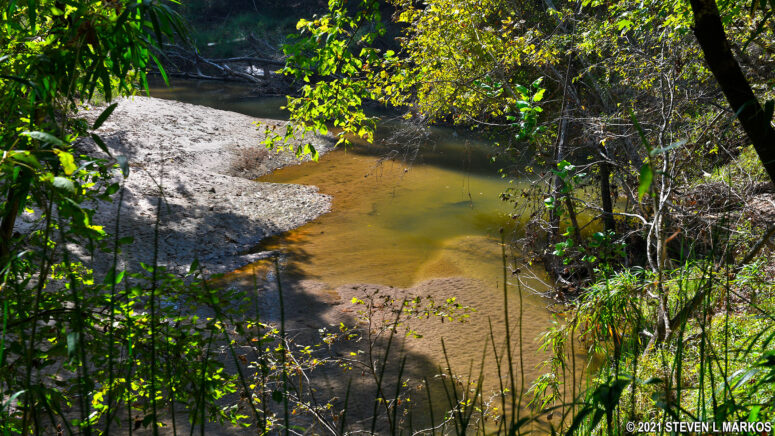 View of Mud Island Creek from the picnic area at Mile 22 on the Natchez Trace Parkway