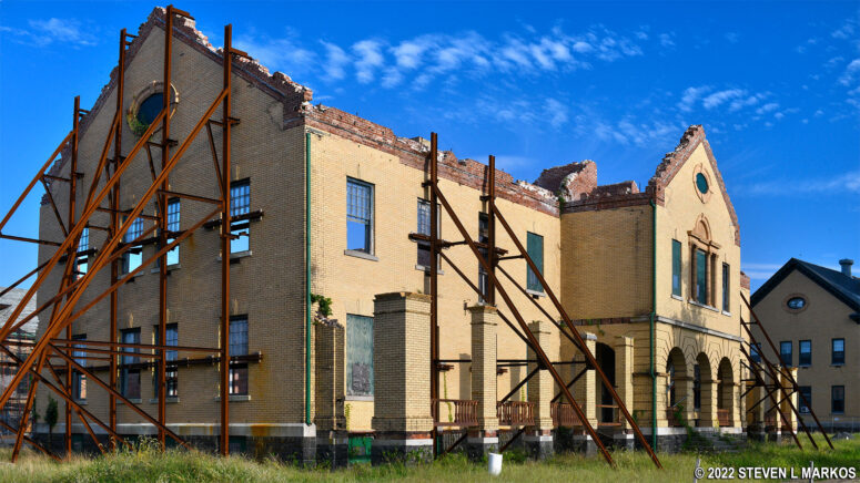 Renovation underway of Enlisted Men's Barracks 23 at Fort Hancock, Sandy Hook unit of Gateway National Recreation Area