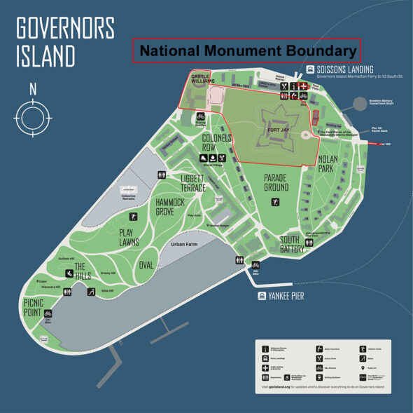 Governors Island Park Map (click to enlarge)