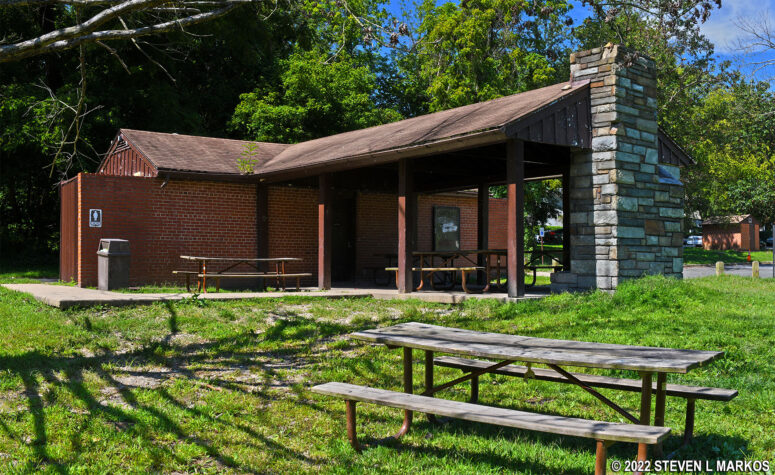 Covered pavilion at Rock Creek Park's Picnic Area #1