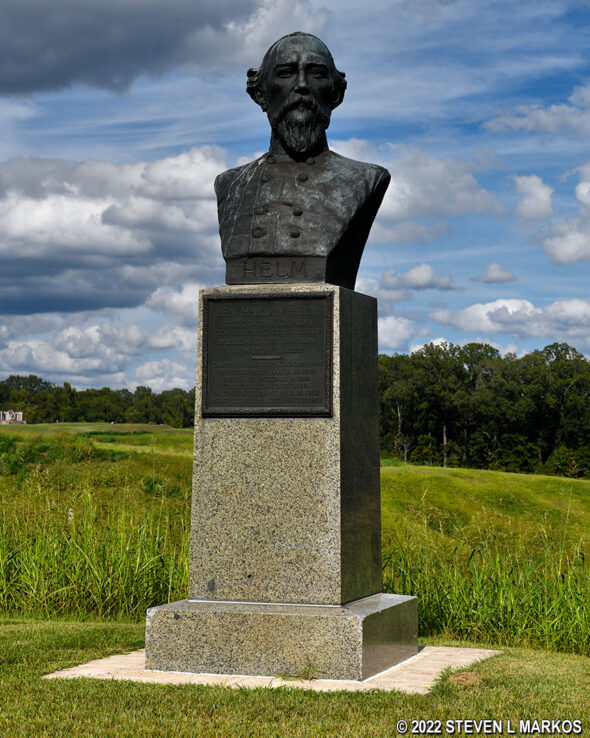 Bust of General Ben Hardin Helm at Vicksburg National Military Park