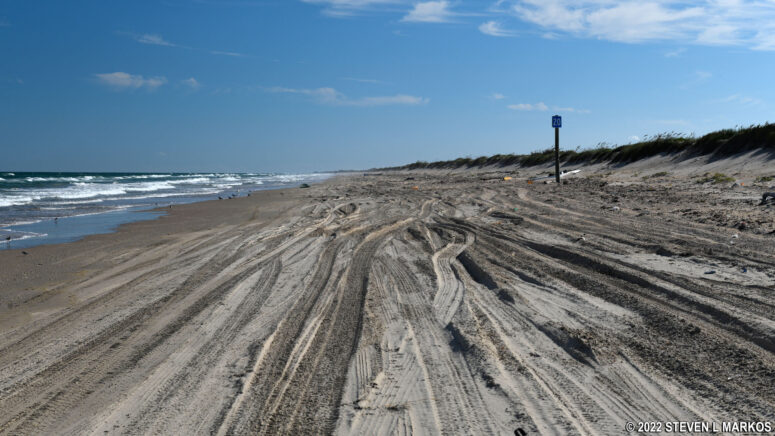 Softer sand at the 20-mile marker on Padre Island National Seashore's South Beach