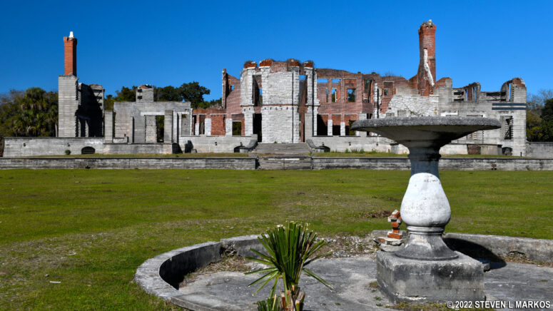 Dungeness Mansion ruins at grounds at the south end of Cumberland Island