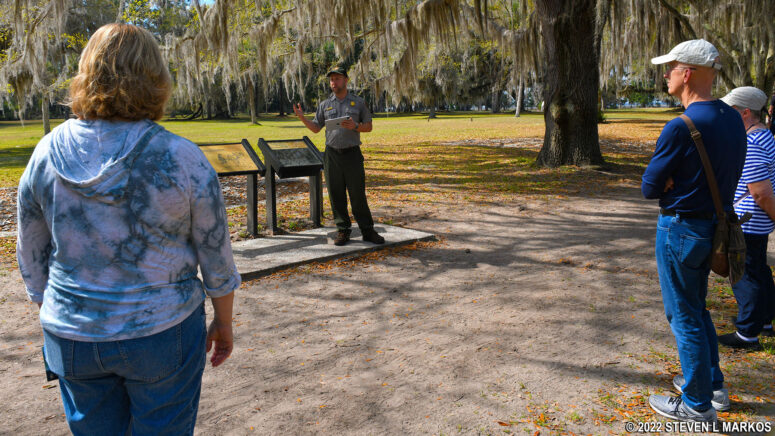 Ranger gives a tour of Fort Frederica