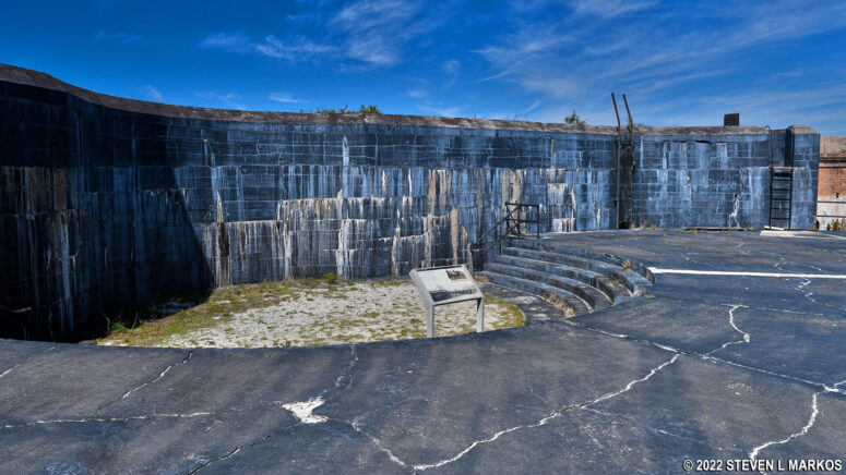 Disappearing gun pit of Battery Pensacola at Fort Pickens, Gulf Islands National Seashore