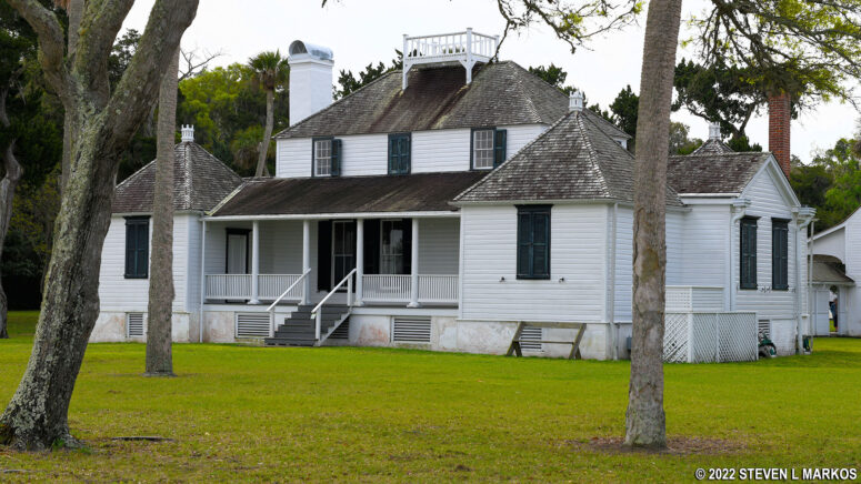 Front of the Kingsley Plantation House faces the Fort George River