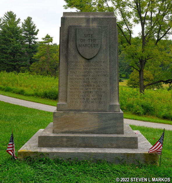 Site of the Marquee monument at Valley Forge National Historical Park