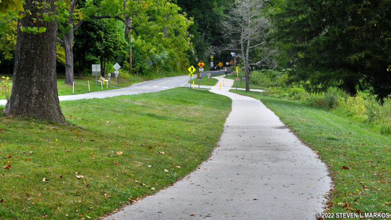 Paved Yellow Springs Trail on the southwest side of Valley Forge National Historical Park