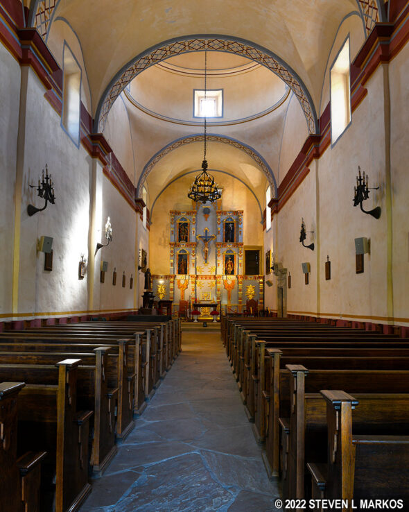 Interior of the Mission San Jose church in San Antonio