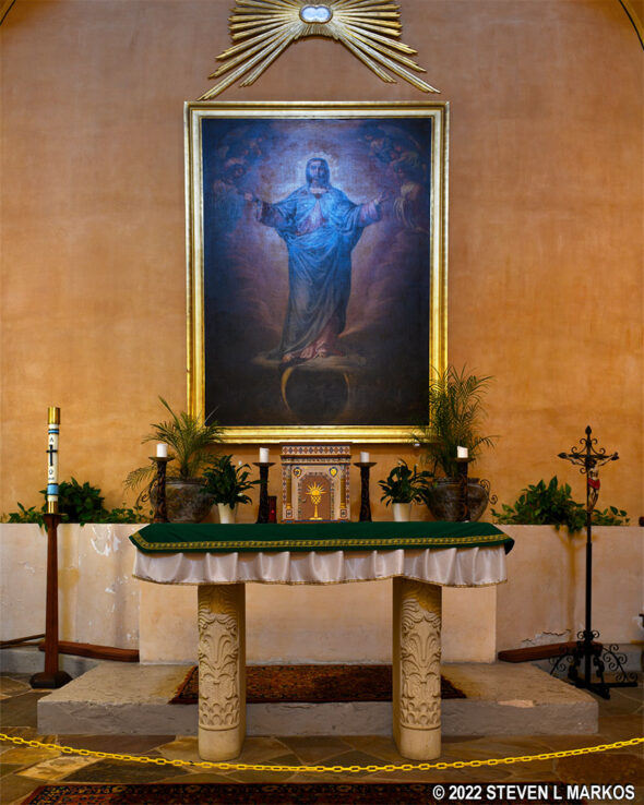 Our Lady of the Immaculate Conception painting at Mission Concepcion in San Antonio