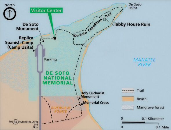 De Soto National Memorial Map (click to enlarge)