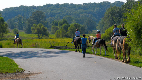 Horseback riding at Gettysburg National Military Park