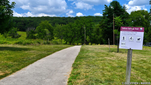 Start of the Yellow Springs Trail at Valley Forge National Historical Park