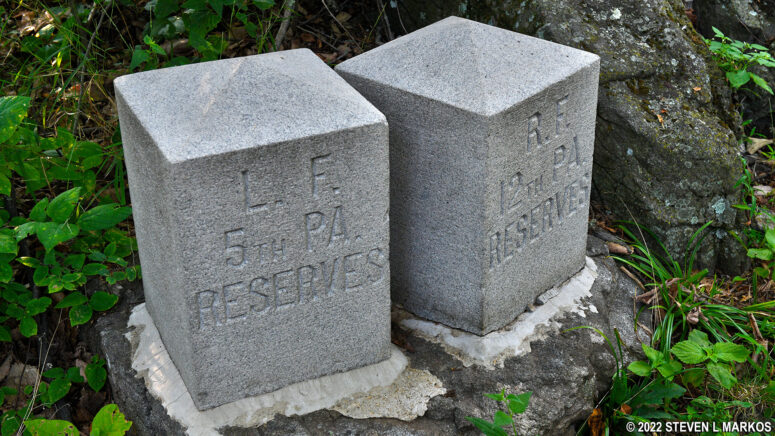 Flank markers on Big Round Top, Gettysburg National Military Park