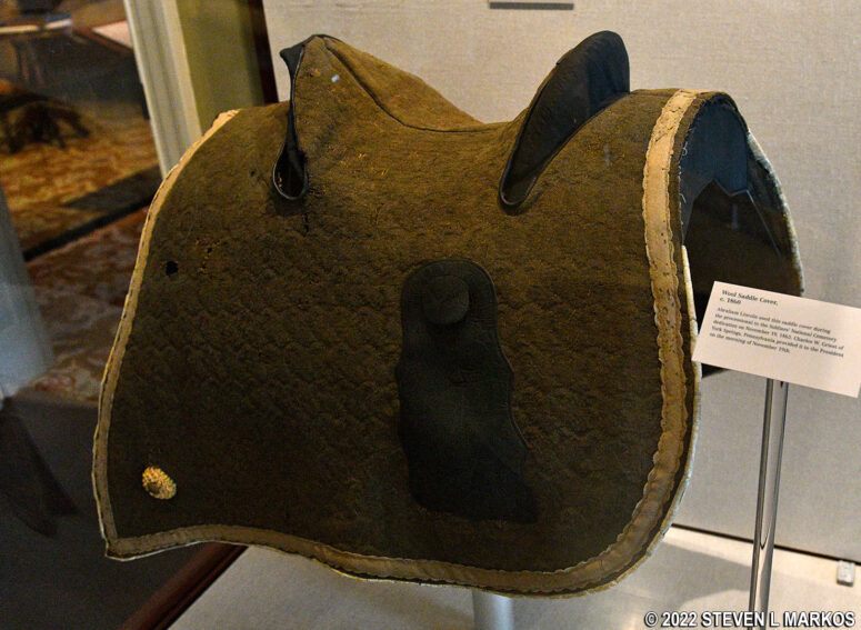 Saddle cover used by President Abraham Lincoln when he rode to Soldiers' National Cemetery