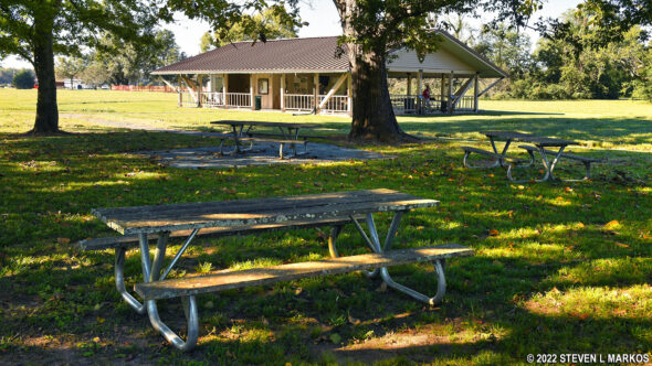 Picnic tables at Oakland Plantation, Cane River Creole National Historical Park
