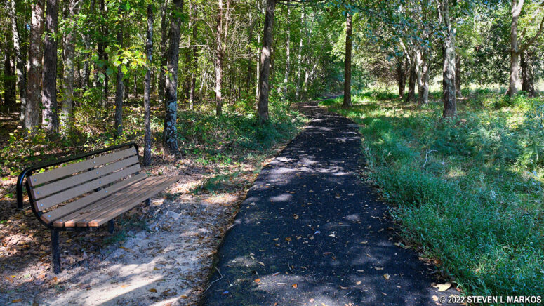 Paved portion of the Cowpens Battlefield Trail at Cowpens National Battlefield