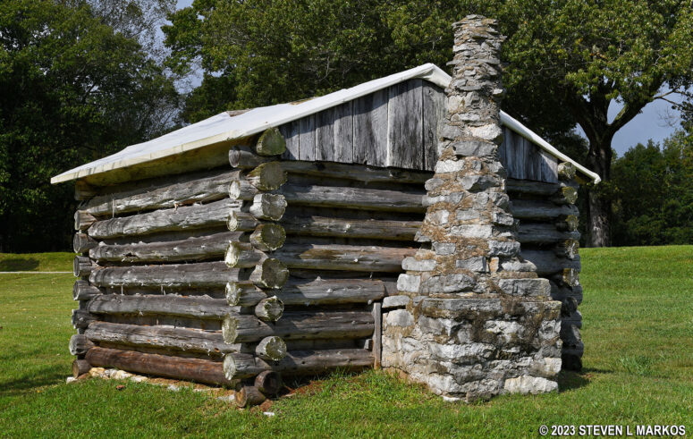 Rear of a typical soldier hut at Fort Donelson, Fort Donelson National Battlefield
