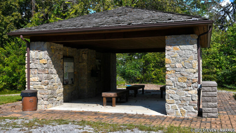 Information pavilion at Fort Heiman, part of Fort Donelson National Battlefield