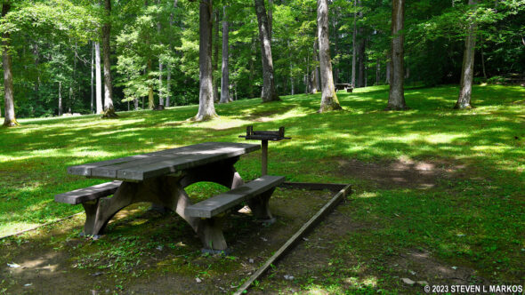 Picnic area at Fort Necessity National Battlefield