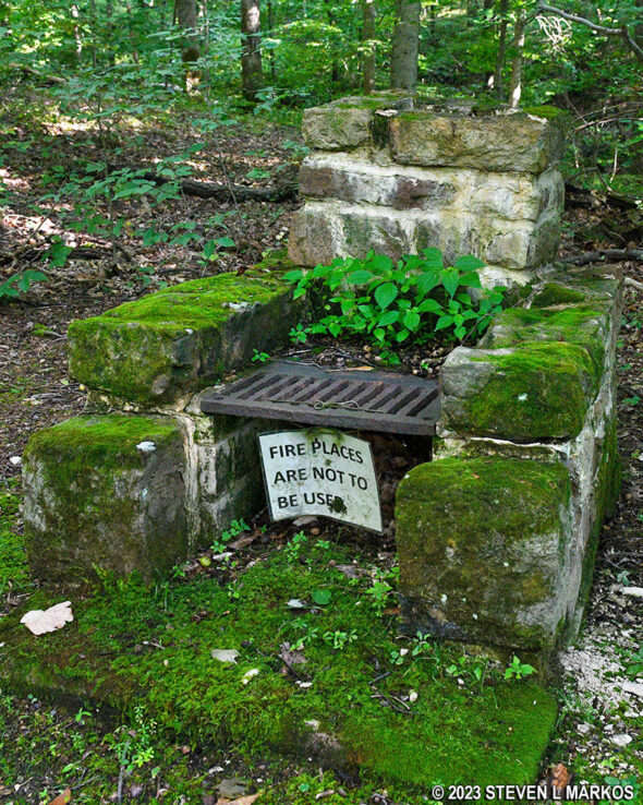 Old stone grill at the Fort Necessity National Battlefield Picnic Area