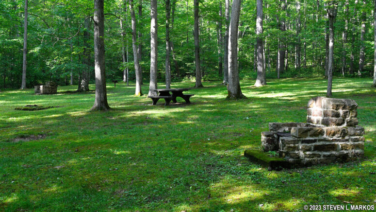 Second of two fields of the Fort Necessity National Battlefield Picnic Area