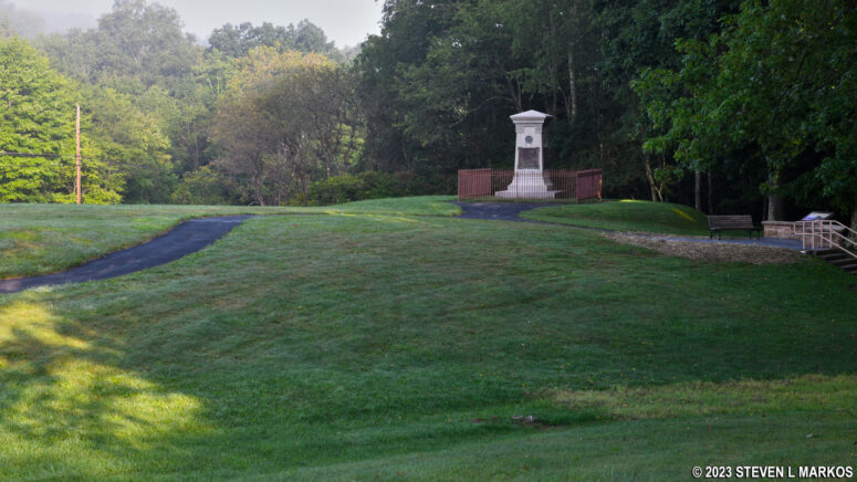 Paved path to Braddock's Grave at Fort Necessity National Battlefield