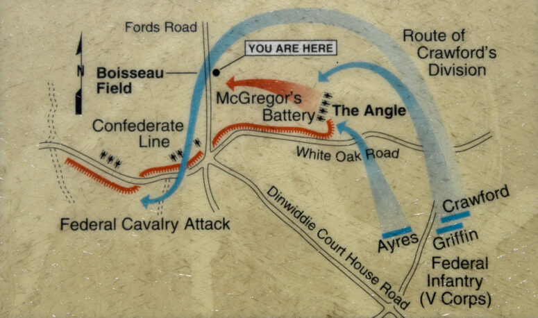 Five Forks battlefield map