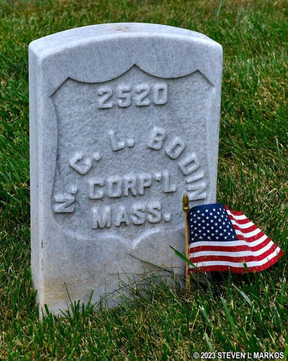 Grave of an identified Union soldier who died at Petersburg, Poplar Grove National Cemetery