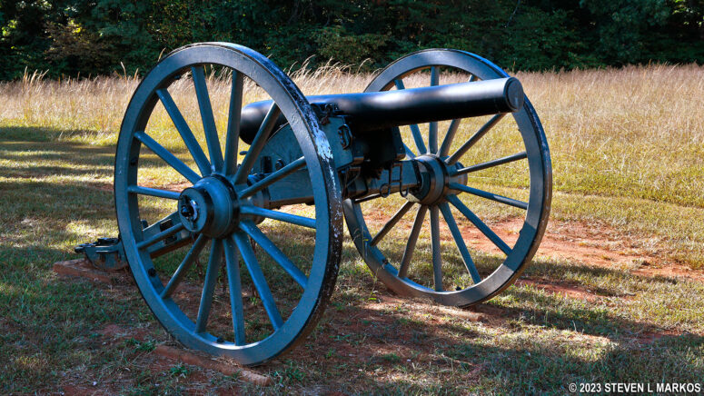 Cannon at the Confederate Cemetery marks the position of Union Lieutenant James Lord’s Battery A, Appomattox Court House National Historical Park