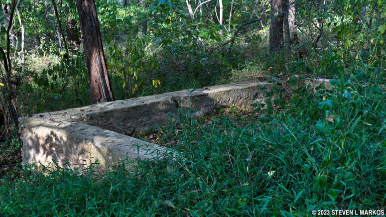 Building foundation near the Tibbs House ruins at Appomattox Court House National Historical Park