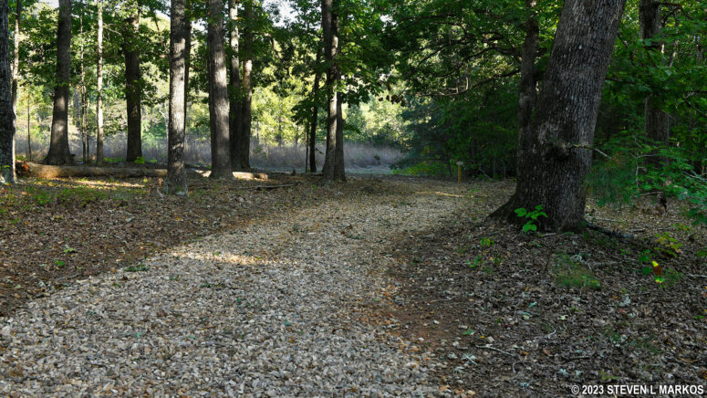 Terrain on the north-central section of the Tibbs Trail at Appomattox Court House National Historical Park