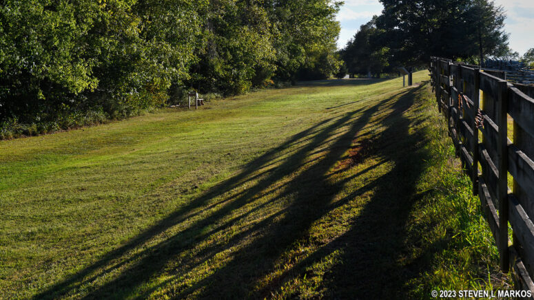 Eastern end of the Stage Road Trail at Appomattox Court House National Historical Park