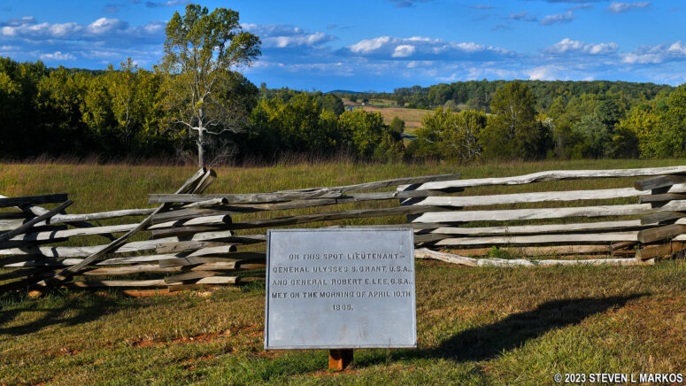 Stop along the Stage Road Trail where Lee and Grant met on April 10, 1865, Appomattox Court House National Historical Park