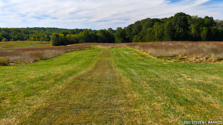 Northern end of the Sweeney Trail at Appomattox Court House National Historical Park