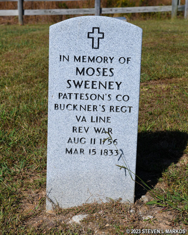 Tombstone in the Sweeney Family Cemetery at Appomattox Court House National Historical Park