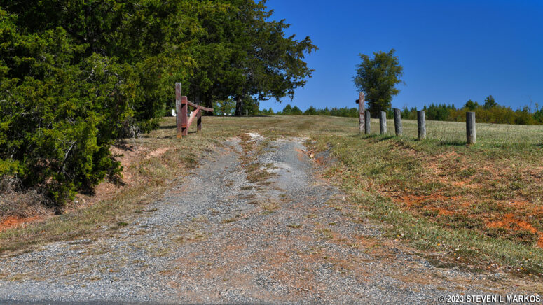Road to the O'Brien Cemetery at Appomattox Court House National Historical Park