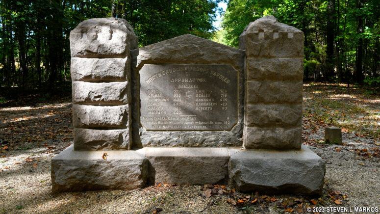 Back of the North Carolina Monument at Appomattox Court House National Historical Park