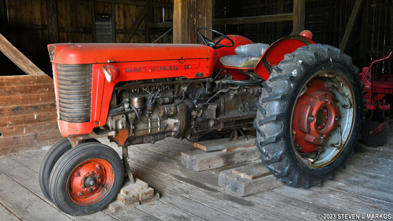 Eisenhower's Massey Ferguson 65 tractor on display at Eisenhower National Historic Site