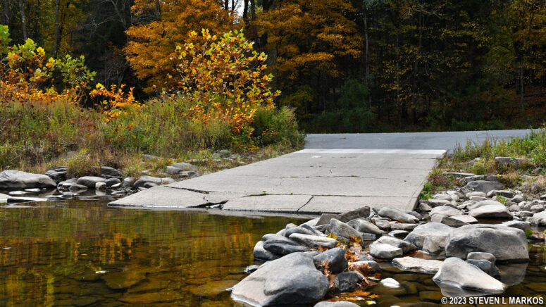 View of the Buckingham Boat Ramp from the river, Upper Delaware Scenic and Recreational River