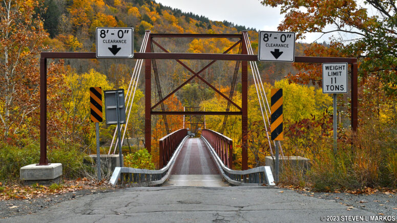 Kellams Bridge near Hankins, New York, spans the Delaware River